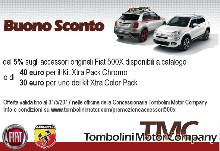 Promozione accessori originali Fiat 500X
